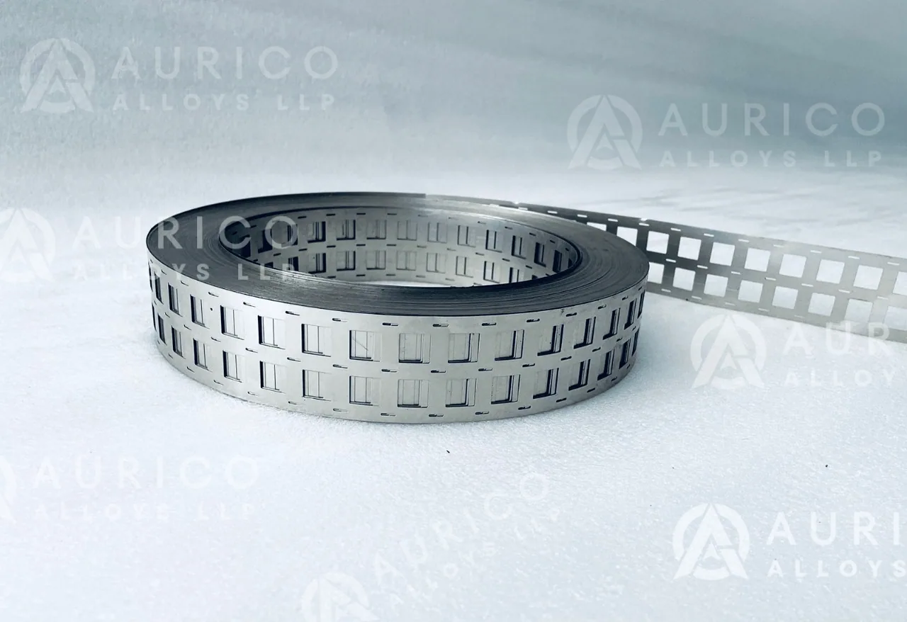 Punched pure nickel strip coil for 18650 battery packs